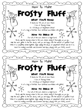 FREEBIE Frosty Fluff Fake Snow Recipe