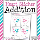 Heart Sticker Addition - Interactive Addition Practice