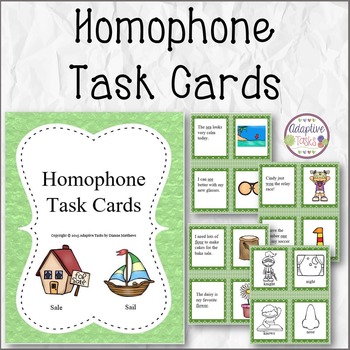 Homophone Task Cards