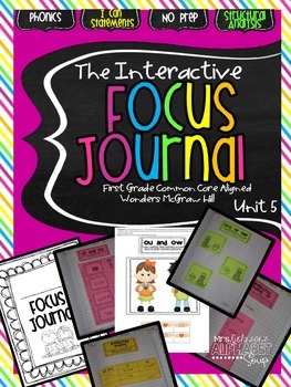 Interactive Focus Journal Unit 5 {Wonders Reading Program}