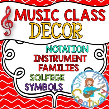 MUSIC CLASSROOM DECOR BUNDLE RED   *Games*Posters *Bulleti