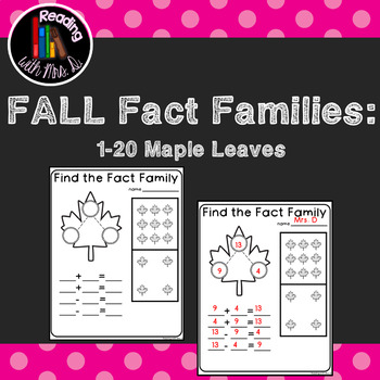 Maple Leaf Fact Families Numbers to Ten