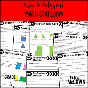 Math Stations: Area & Polygons