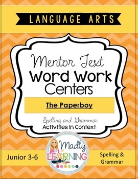 Language Arts - Mentor Text Word Work Centers Shortcut Image The Paperboy