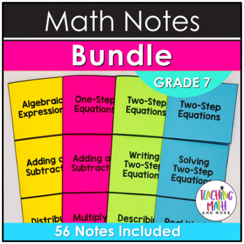 Middle School Math Foldables: Grade 7 BUNDLE
