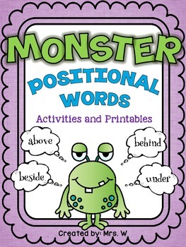 Monster Positional Words - Freebie!
