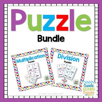 Multiplication and Division Puzzle Bundle