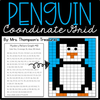 Winter Math - FREE Penguin Mystery Picture Graph