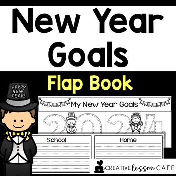New Year Resolutions {Goals} Flap Book Freebie