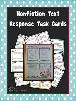 Nonfiction Elements Response Task Cards