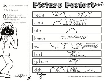 Picture Perfect A to Z - Turkey (Alphabetizing) (Easy)