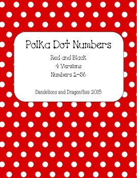 Polka Dot Number Sets Bundle