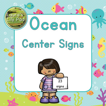 Preschool Centers Signs -- Ocean Life