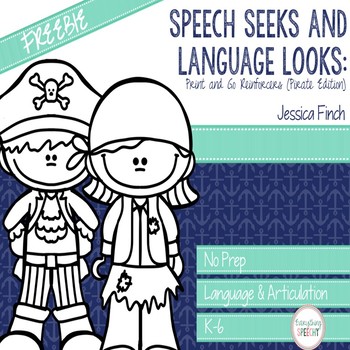 Print and Go Pirate-Themed Speech Seek and Language Look R