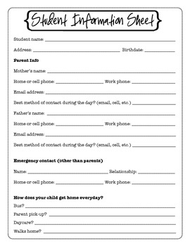 printable student emergency contact form emergency alert systems