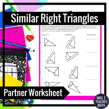 A Peek Inside My Right Triangles Unit - Freebies Included!