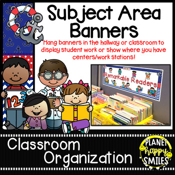 Skill Banners (Reading, Writing, Math, Science) ~ Nautical