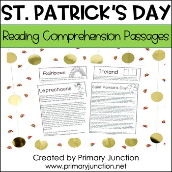 St. Patrick's Day Fluency, Comprehension, and Bubble Map Sheets
