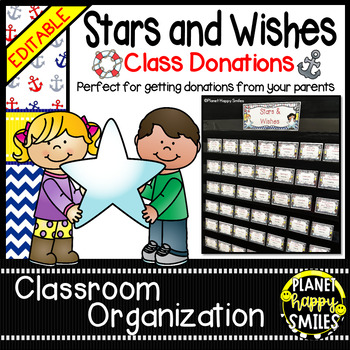 Stars & Wishes Class Donations (editable) - Nautical