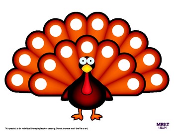 Thanksgiving Turkey Chip/Dauber Reinforcer