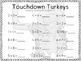Touchdown Turkeys {A Free Math Center}