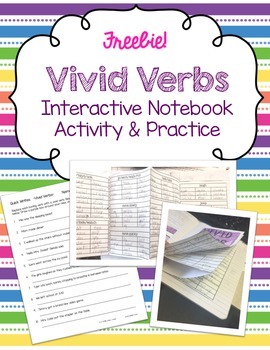 Vivid Verbs ~ FREE Interactive Notebook Activity & Practice