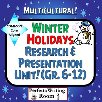 Winter Holidays Common Core Research Presentation Project 