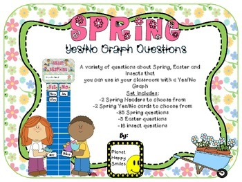Yes/No Graph Questions about Spring, Easter, and Insects