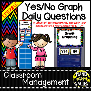Yes/No Graph Questions in Chevron Print Multi Colored with
