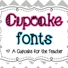 cupcake fonts {personal & commercial use}